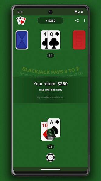 Скачать взломанную Blackjack [Мод меню] MOD apk на Андроид