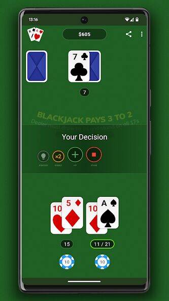 Скачать взломанную Blackjack [Мод меню] MOD apk на Андроид