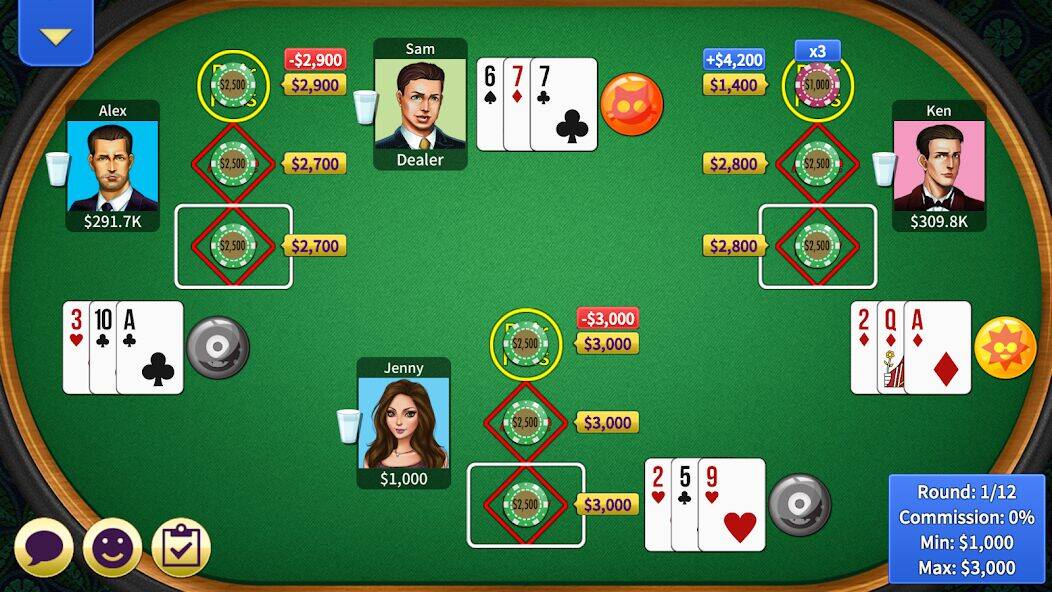 Скачать взломанную Pai Gow Online (Chinese Poker) [Много монет] MOD apk на Андроид