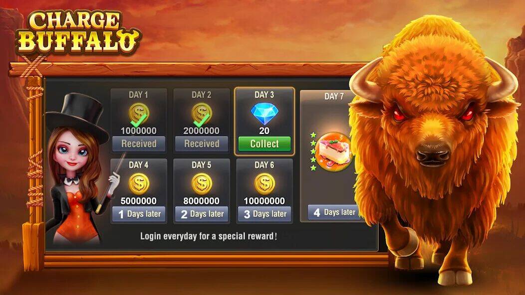 Скачать взломанную Charge Buffalo Slot-TaDa Games [Мод меню] MOD apk на Андроид