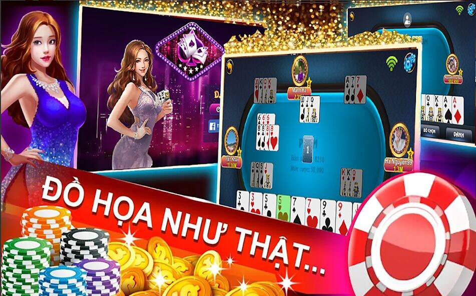 Скачать взломанную Phỏm online 2019 - tá lả - đán [Много монет] MOD apk на Андроид