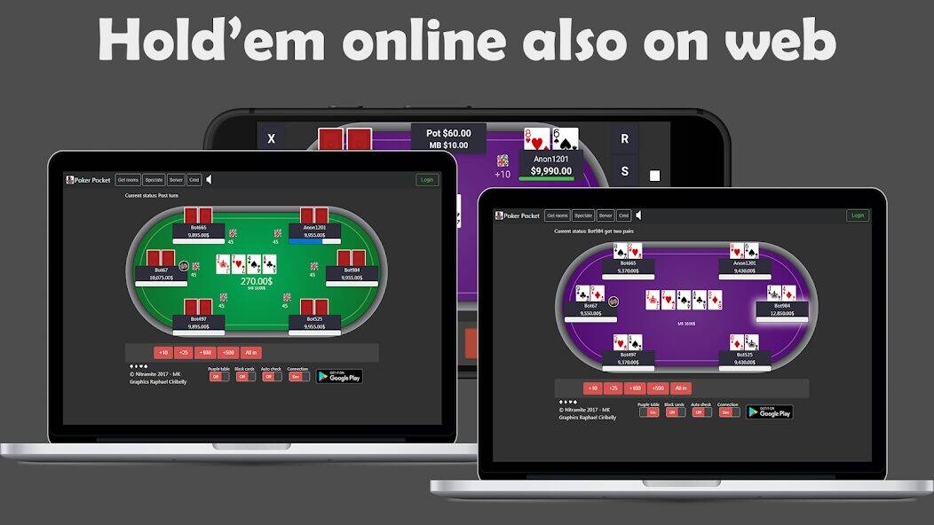 Скачать взломанную Poker Pocket - best free hold' [Много денег] MOD apk на Андроид