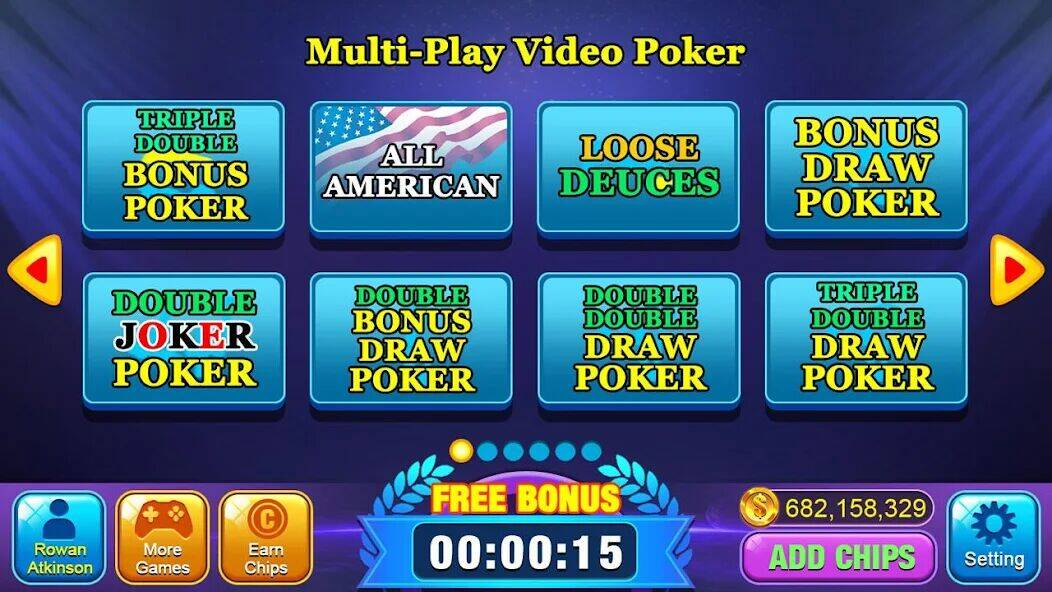 Скачать взломанную Video Poker Games - Multi Hand [Много денег] MOD apk на Андроид
