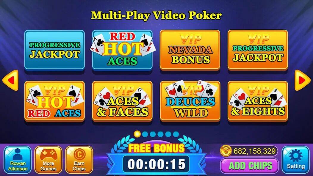 Скачать взломанную Video Poker Games - Multi Hand [Много денег] MOD apk на Андроид