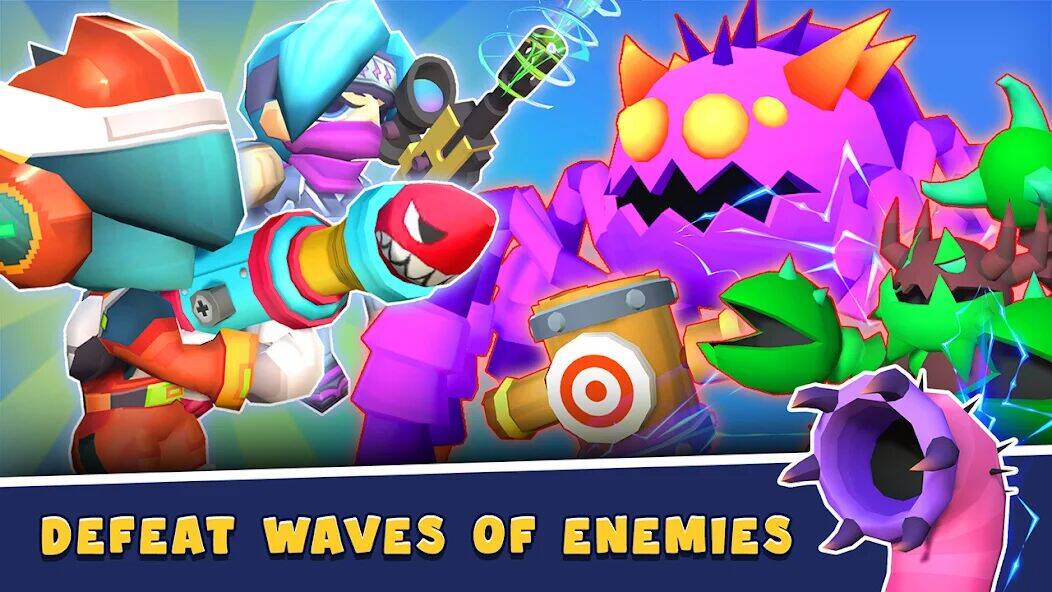 Скачать взломанную Hero War: Idle Defense [Бесплатные покупки] MOD apk на Андроид