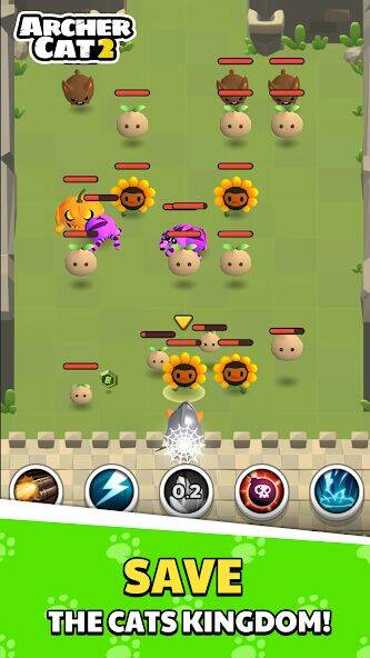 Скачать взломанную Archer Cat 2 [Много денег] MOD apk на Андроид