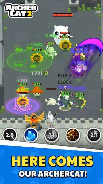 Скачать взломанную Archer Cat 2 [Много денег] MOD apk на Андроид