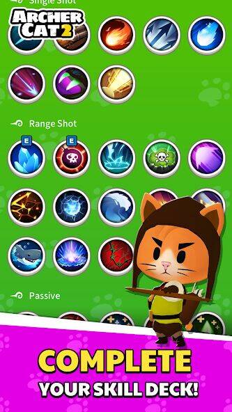 Скачать взломанную Archer Cat 2 [Много денег] MOD apk на Андроид