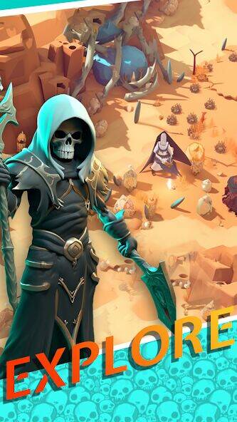 Скачать взломанную Necromancer Hero: Skeletons 3D [Много монет] MOD apk на Андроид