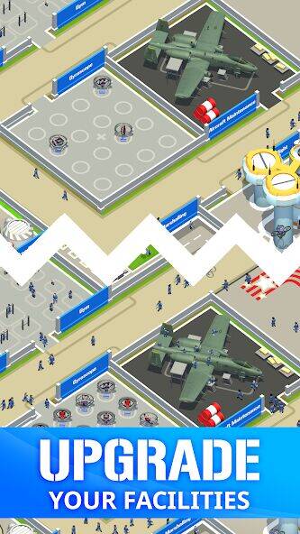 Скачать взломанную Idle Air Force Base [Много монет] MOD apk на Андроид