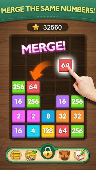Скачать взломанную Merge Puzzle-Number Games [Много монет] MOD apk на Андроид