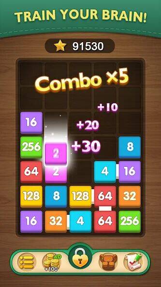 Скачать взломанную Merge Puzzle-Number Games [Много монет] MOD apk на Андроид