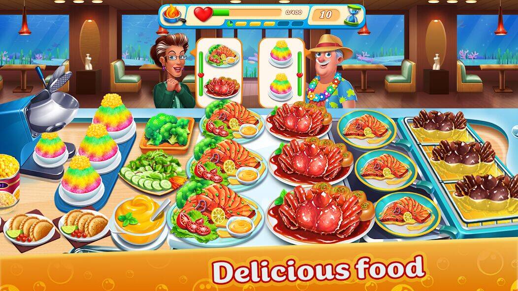Скачать взломанную Cooking Aquarium - A Star Chef [Мод меню] MOD apk на Андроид
