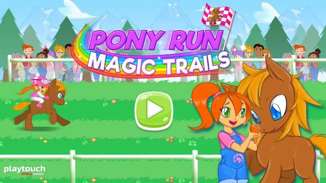 Скачать взломанную Pony Run : Magic Trails [Много монет] MOD apk на Андроид