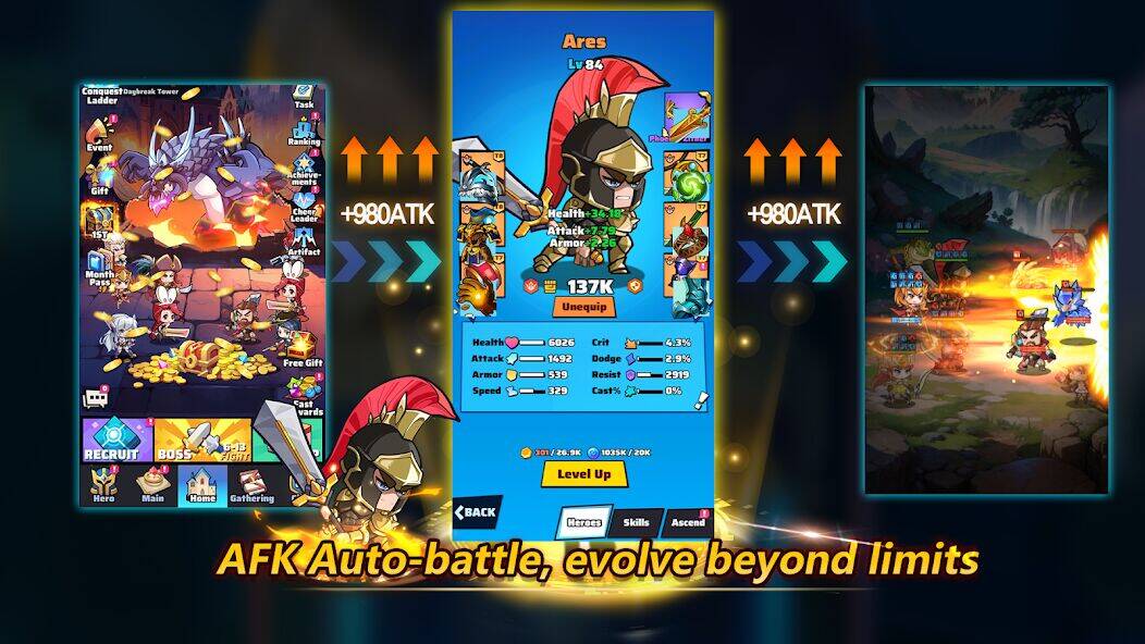 Скачать взломанную Mythic Summon: Idle RPG [Много монет] MOD apk на Андроид