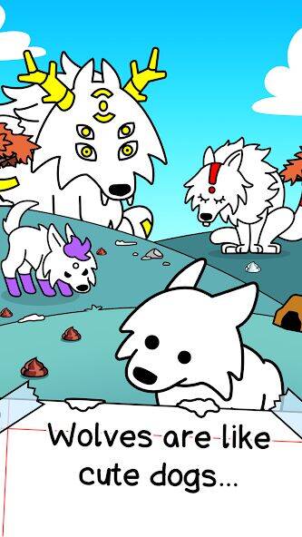 Скачать взломанную Wolf Evolution: Merge Wild Dog [Много денег] MOD apk на Андроид