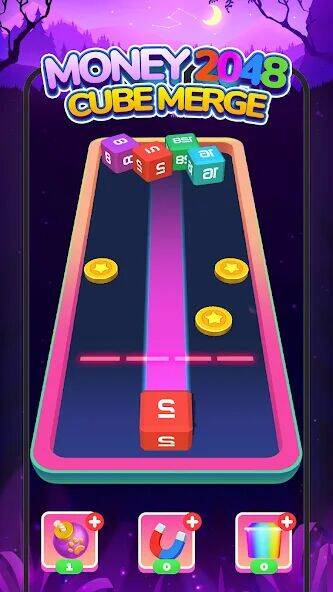 Скачать взломанную Money 2048-Cube Merge [Мод меню] MOD apk на Андроид
