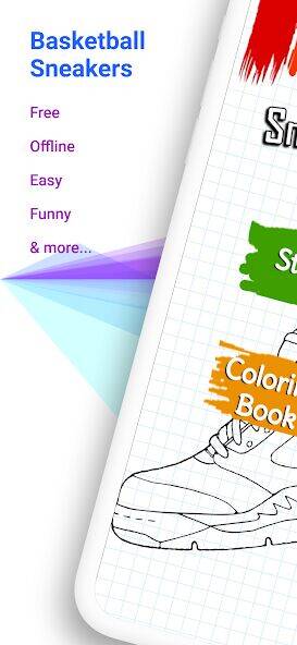 Скачать взломанную Basketball Shoes Coloring Book [Много монет] MOD apk на Андроид
