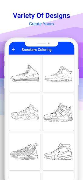 Скачать взломанную Basketball Shoes Coloring Book [Много монет] MOD apk на Андроид