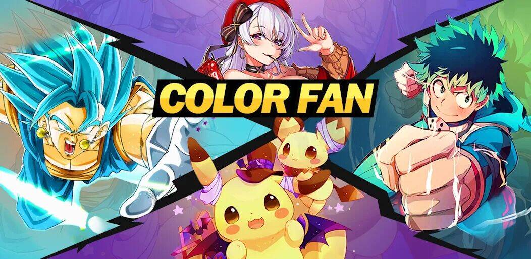 Скачать взломанную Color Fan - Color By Number [Бесплатные покупки] MOD apk на Андроид