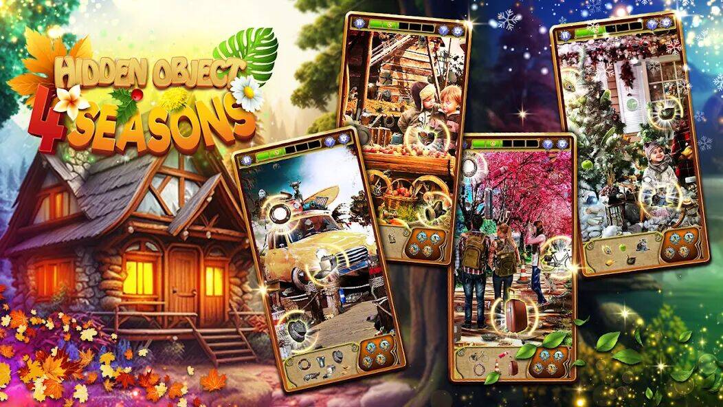 Скачать взломанную Hidden Object: 4 Seasons [Бесплатные покупки] MOD apk на Андроид