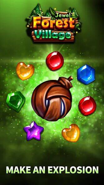 Скачать взломанную Jewel Forest Village [Много монет] MOD apk на Андроид