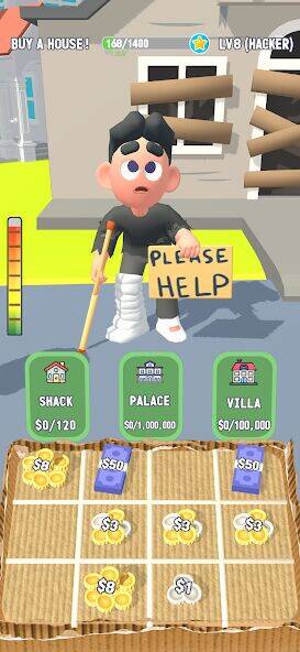 Скачать взломанную Begging Life [Много монет] MOD apk на Андроид