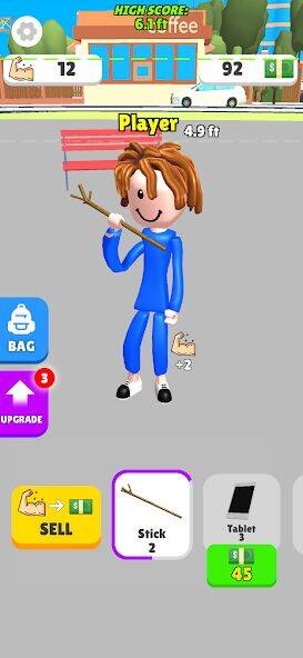 Скачать взломанную Lifting Hero [Много денег] MOD apk на Андроид