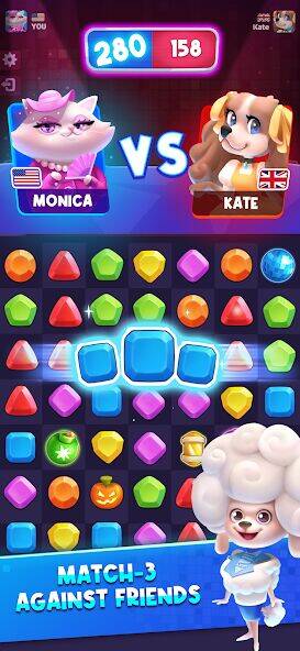 Скачать взломанную Match Club : PvP Match3 [Мод меню] MOD apk на Андроид
