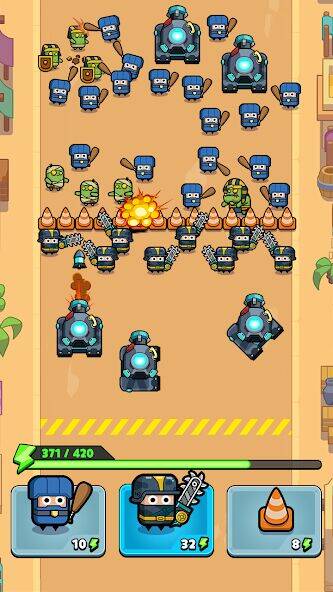 Скачать взломанную Police vs Zombie: Zombie City [Много монет] MOD apk на Андроид