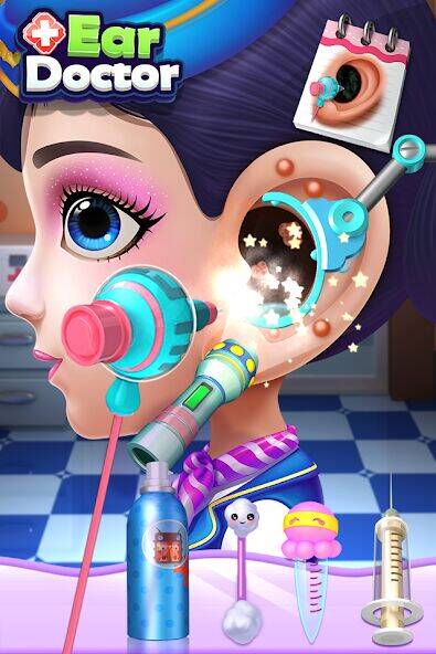 Скачать взломанную Доктор уха - Crazy Ear Doctor [Много монет] MOD apk на Андроид