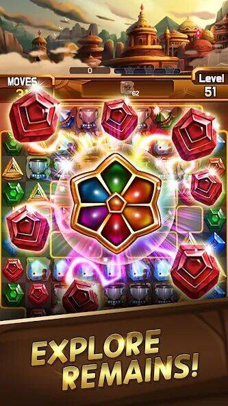 Скачать взломанную Fantastic Jewel Lost Kingdom [Много монет] MOD apk на Андроид