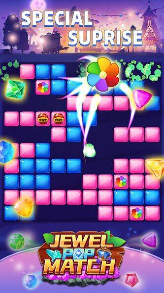 Скачать взломанную Jewel Pop Match [Бесплатные покупки] MOD apk на Андроид