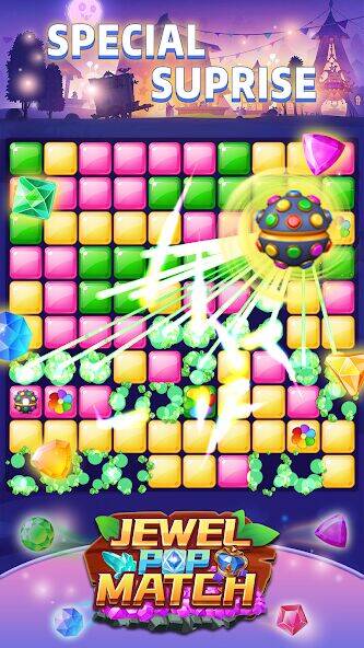 Скачать взломанную Jewel Pop Match [Бесплатные покупки] MOD apk на Андроид