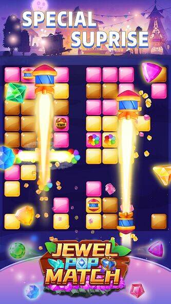 Скачать взломанную Jewel Pop Match [Бесплатные покупки] MOD apk на Андроид