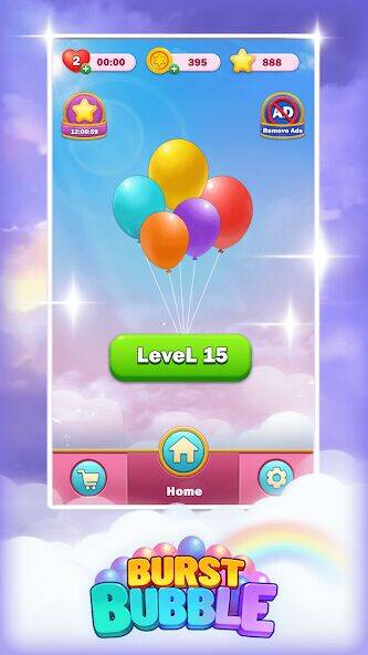 Скачать взломанную Bubble Burst：Match 3D [Много монет] MOD apk на Андроид