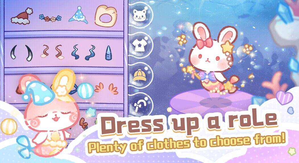 Скачать взломанную Lovely Cat Mermaid Castle [Много денег] MOD apk на Андроид