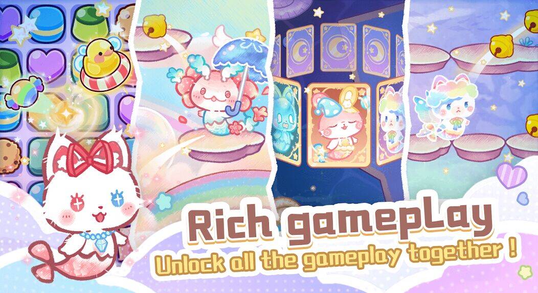 Скачать взломанную Lovely Cat Mermaid Castle [Много денег] MOD apk на Андроид