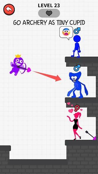 Скачать взломанную Love Archer rainbow monster [Мод меню] MOD apk на Андроид
