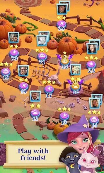 Скачать взломанную Bubble Witch 2 Saga [Бесплатные покупки] MOD apk на Андроид