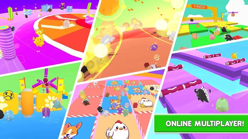 Скачать взломанную Fall.io - Race of Dino [Много монет] MOD apk на Андроид
