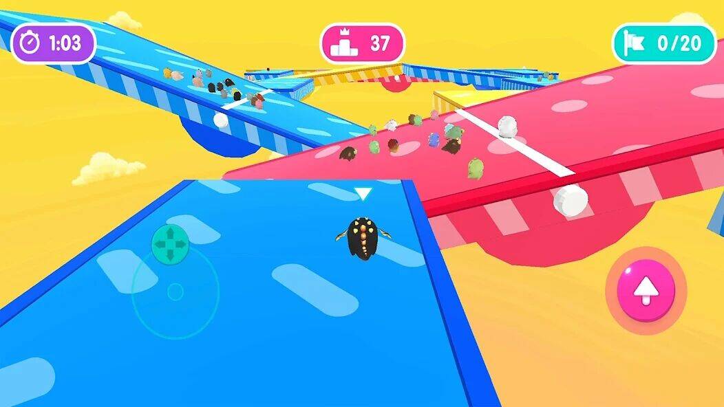 Скачать взломанную Fall.io - Race of Dino [Много монет] MOD apk на Андроид