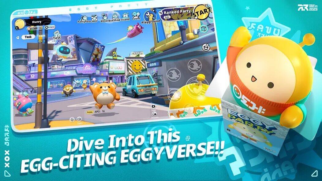 Скачать взломанную Eggy Party [Бесплатные покупки] MOD apk на Андроид