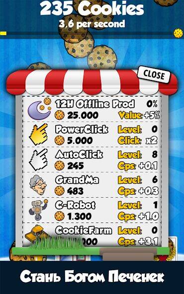 Скачать взломанную Cookie Clickers™ [Много денег] MOD apk на Андроид