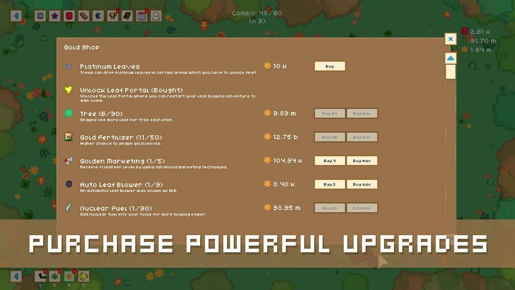 Скачать взломанную Leaf Blower Revolution Idle [Много денег] MOD apk на Андроид