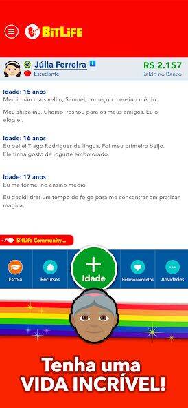 Скачать взломанную BitLife BR - Simulação de vida [Много денег] MOD apk на Андроид