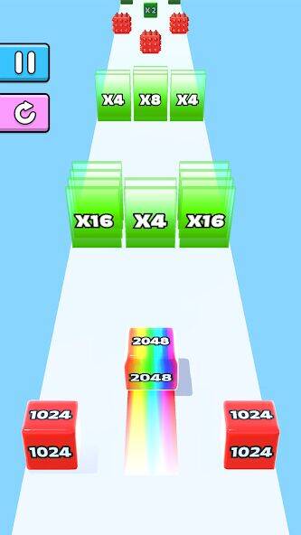 Скачать взломанную Jelly Run 2048 [Мод меню] MOD apk на Андроид