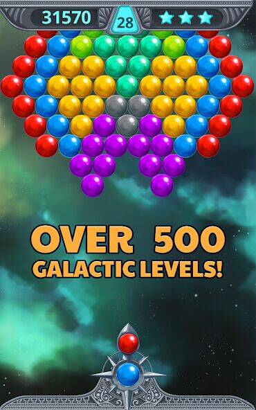 Скачать взломанную Bubble Shooter Space [Много денег] MOD apk на Андроид