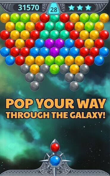 Скачать взломанную Bubble Shooter Space [Много денег] MOD apk на Андроид