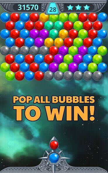 Скачать взломанную Bubble Shooter Space [Много денег] MOD apk на Андроид